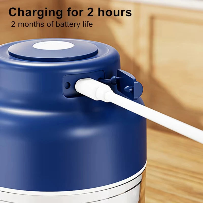 320ML Electric Garlic Chopper 6 Blades Garlic Grinder Mini Vegetable Chopper Meat Mincer Portable Veggie Chopper Garlic Mincer