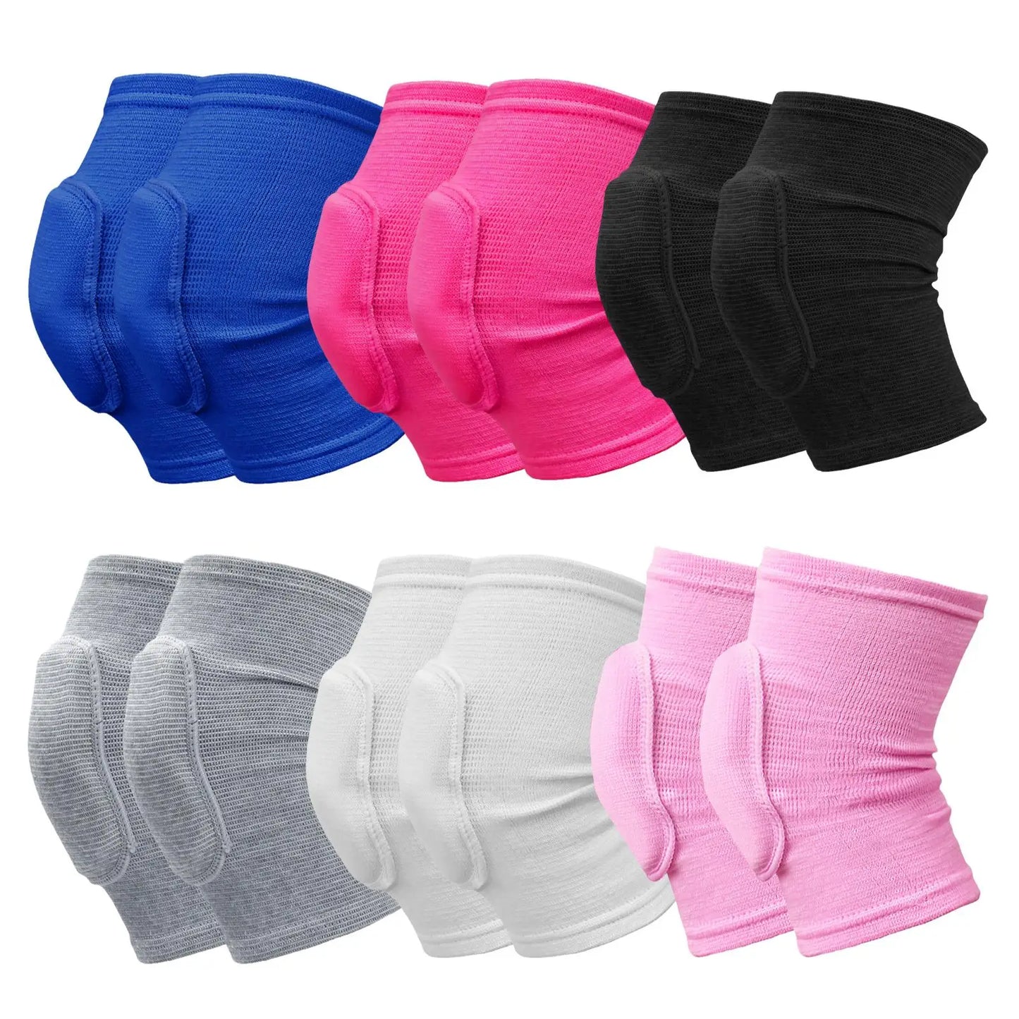 1 Pair Sports Compression Knee Pads Elastic Knee Protector Thickened Sponge Knees Brace Support For Dancing Workout Training