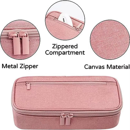 Pencil Case Black School Supplies Pencil Case Girls Estuche Escolar Solid Color Large Capacity Cute Stationery Pencil Pouch