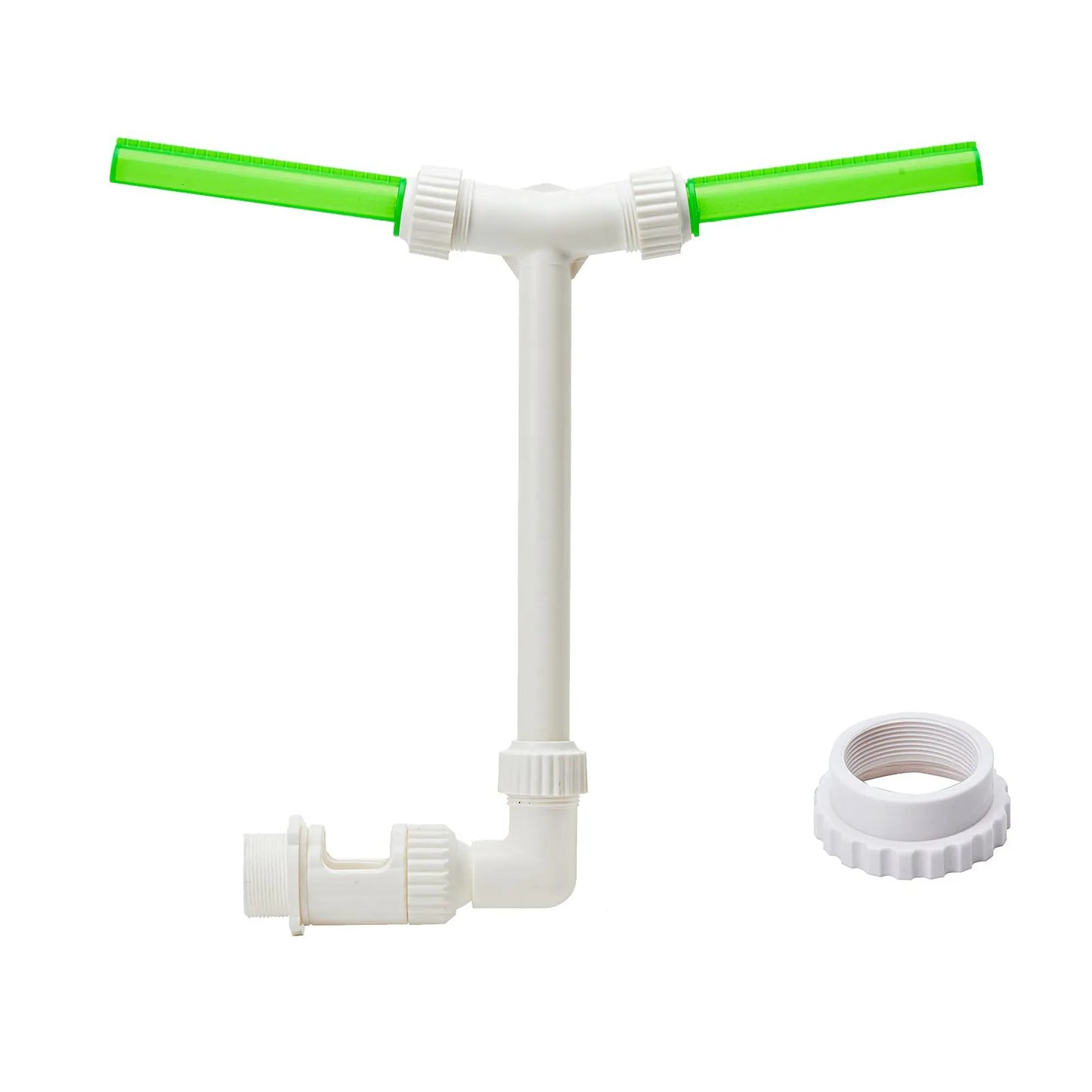 Pool Fountain Dual Spray Water Fountains for Above Ground/Inground Pools 2-in-1 Adjustable Waterfall Pool Sprinkler Fountain