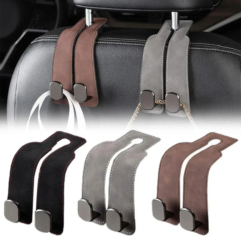 2 in 1 Car Hook For Car Rear Seat Back Hooks Headrest Hanger Clip Universal Double Hooks Holder Storage Car Interior Accessories
