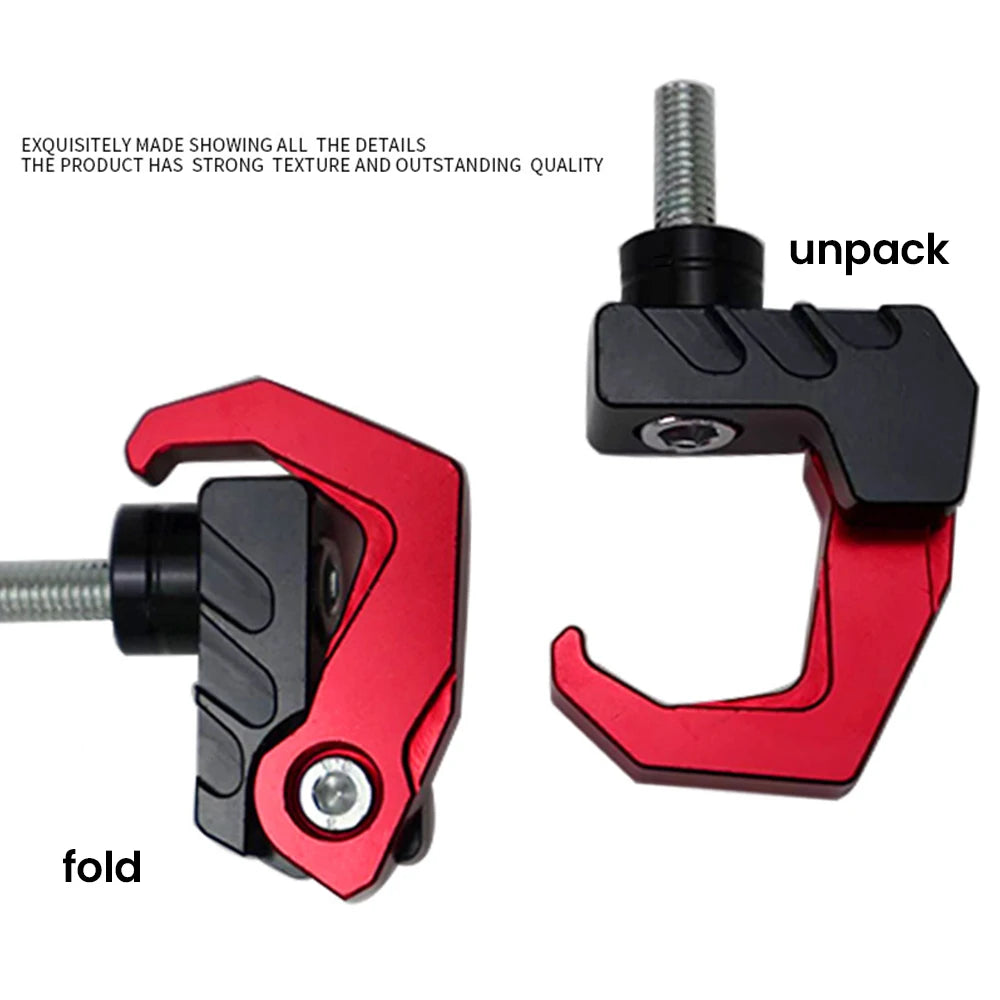 Motorcycle Helmet Holder Folding Hook CNC Aluminum Luggage Bag Hook Holder Hanger Hooks Motorbike Scooter Gadget Hooks