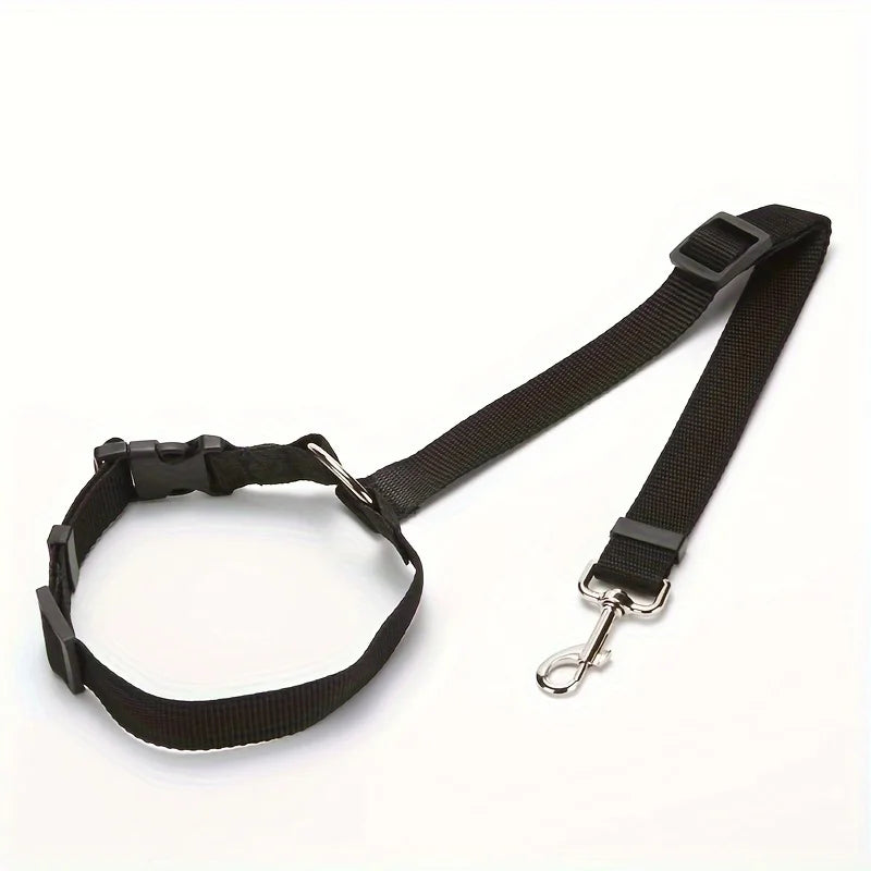 Secure Your Pet in the Car with This Adjustable Harness & Seat Belt Lead Leash!