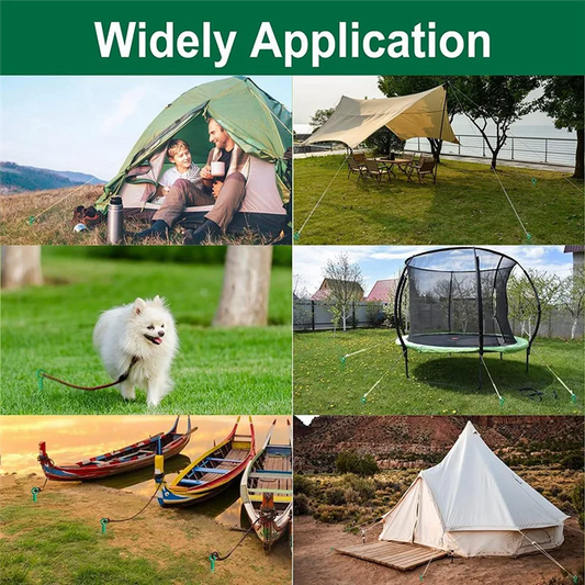 BHBD-4 Pcs 18In Ground Anchors Kit Helix Earth Ground Anchor For Camping Tent,Canopies,Swing Sets