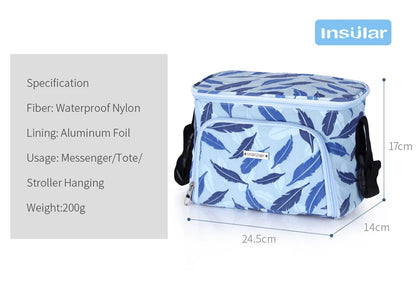 Insular Brand Portable 600D Polyester Mommy Travel Baby Diaper Bag Thermal Stroller Hanging Bag Organizer Nappy Bag