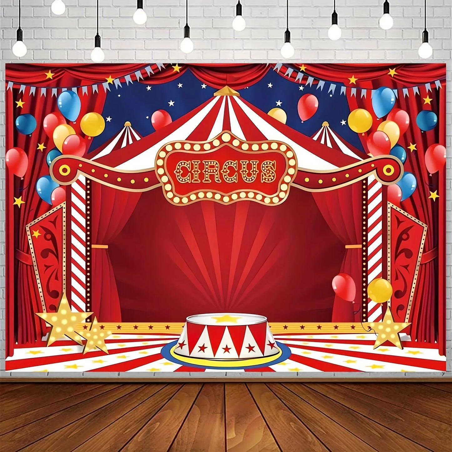 Circus Carnival party background Fabric Carnival theme party decoration background Circus birthday party background
