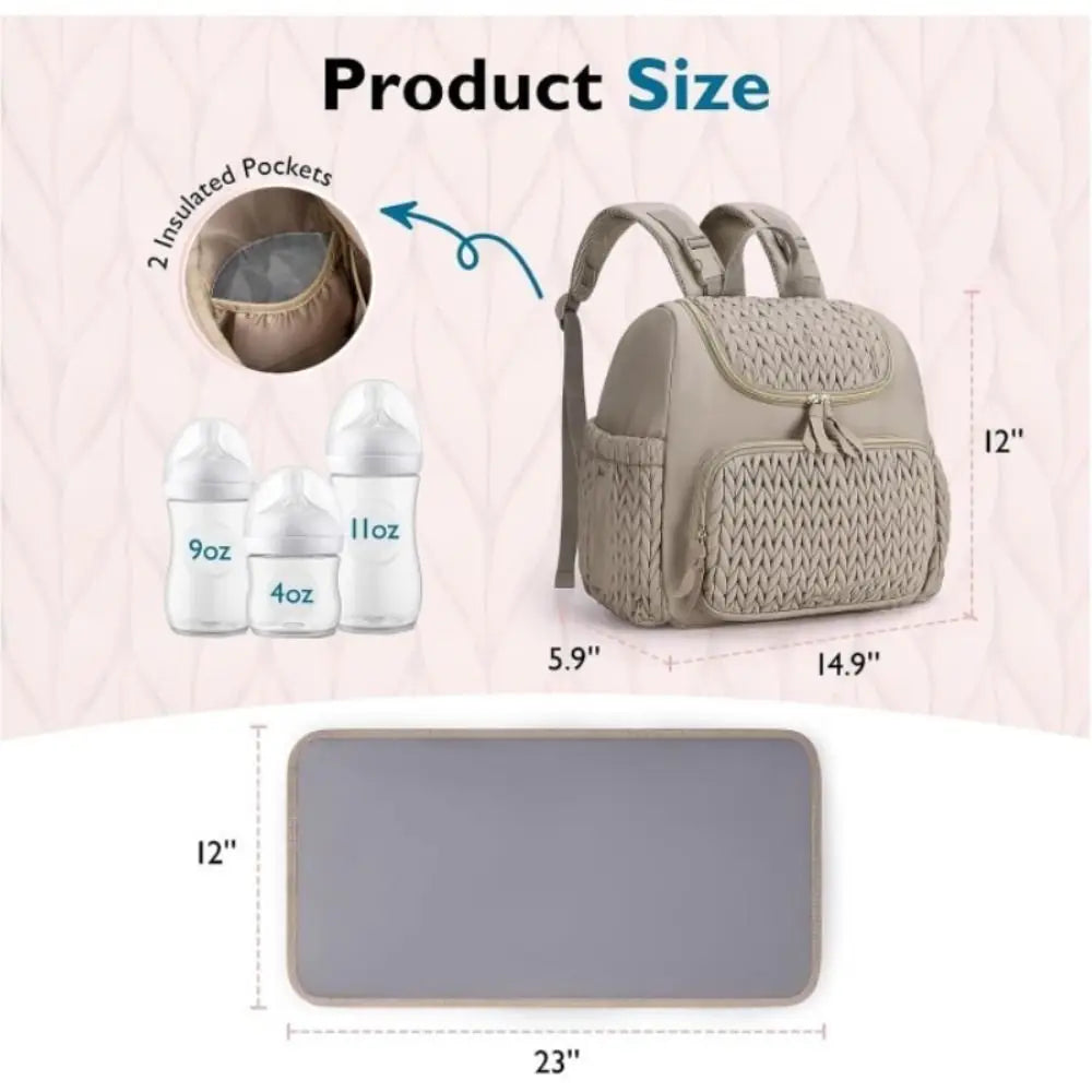 New Large Capacity Mommy Bag Lightweight Fashion Baby Diapers Organizer Diaper Bag Women