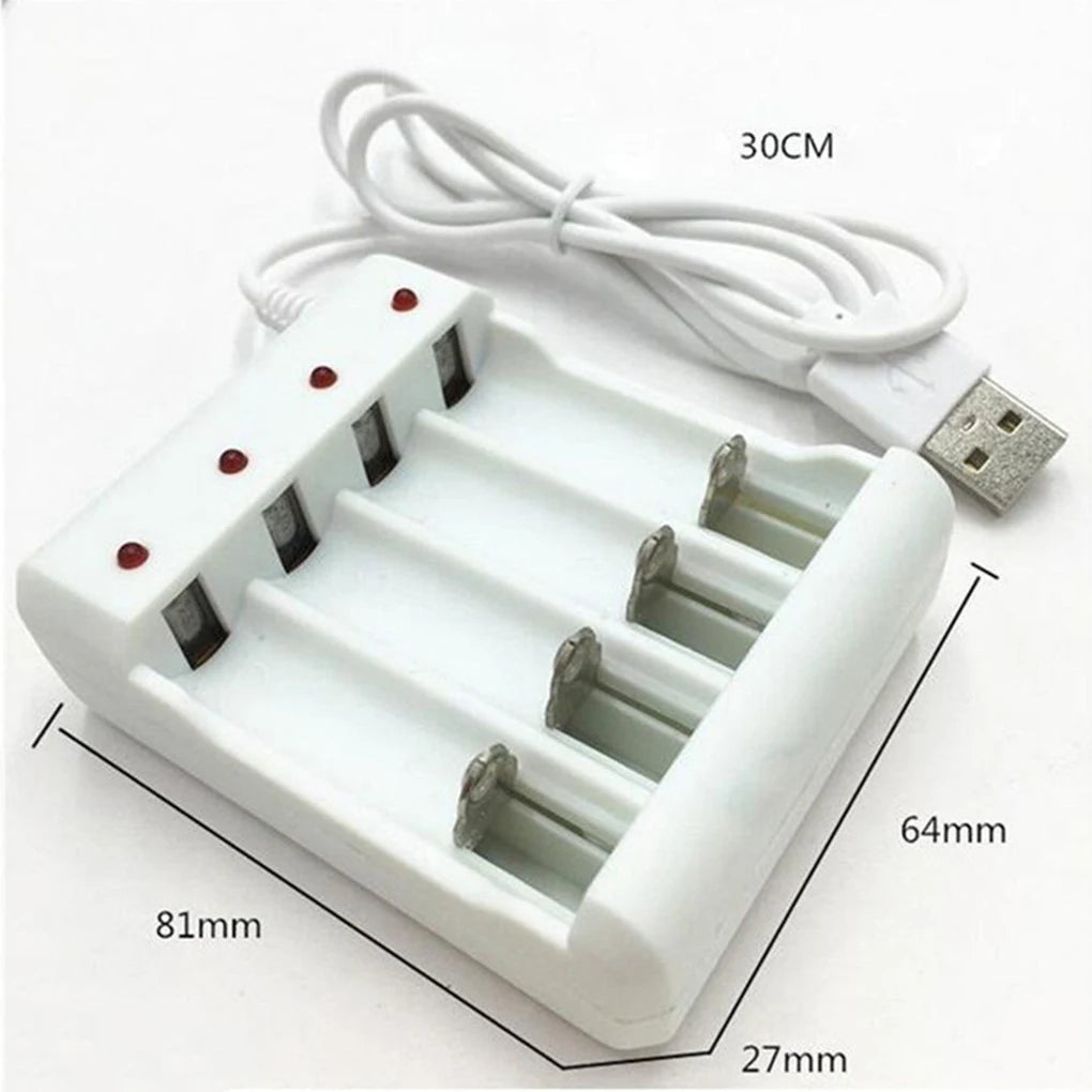 New high-speed USB 3/4 slot fast rechargeable battery charger short circuit protection AAA and AA rechargeable battery station