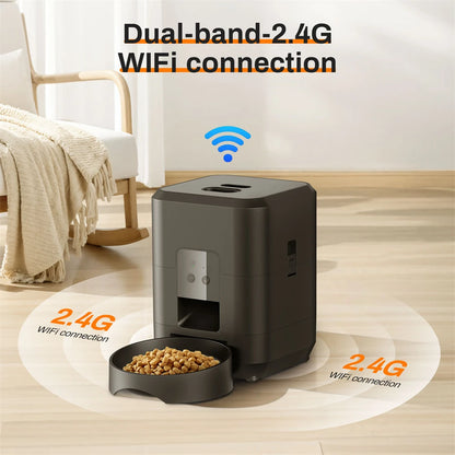 New Automatic Pet Feeder WiFi Version Automatic Cat Food Distributor Intelligently Controlled Pet Feeder Dog Feeder Pet Supplies