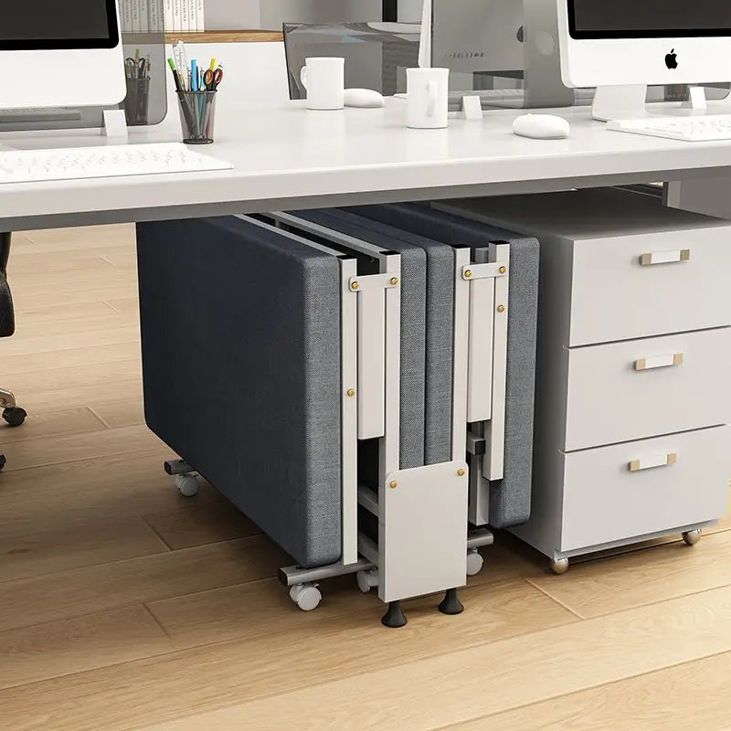 Luxurious White Bottom Frame Foldableing Bed New Thickeneded and Widened Lunch Break Foldableing Bed 60% off Bed