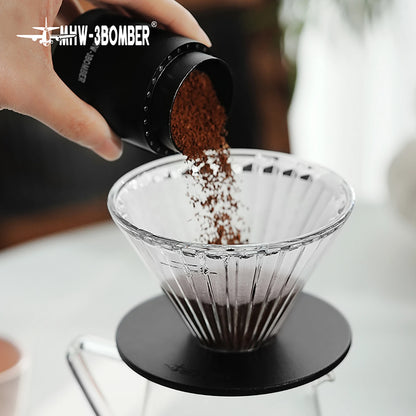 MHW-3BOMBE Pour Over Coffee Dripper Glass Coffee Dripper Coffee Filter Cup Reusable Coffee Drip Filter Cone Coffee Maker