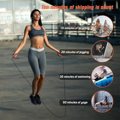 3 Meters Speed Skipping Rope Adjustable 360° Swivel Ball Bearing Boxing Skipping Rope Steel Wire Aluminum Alloy