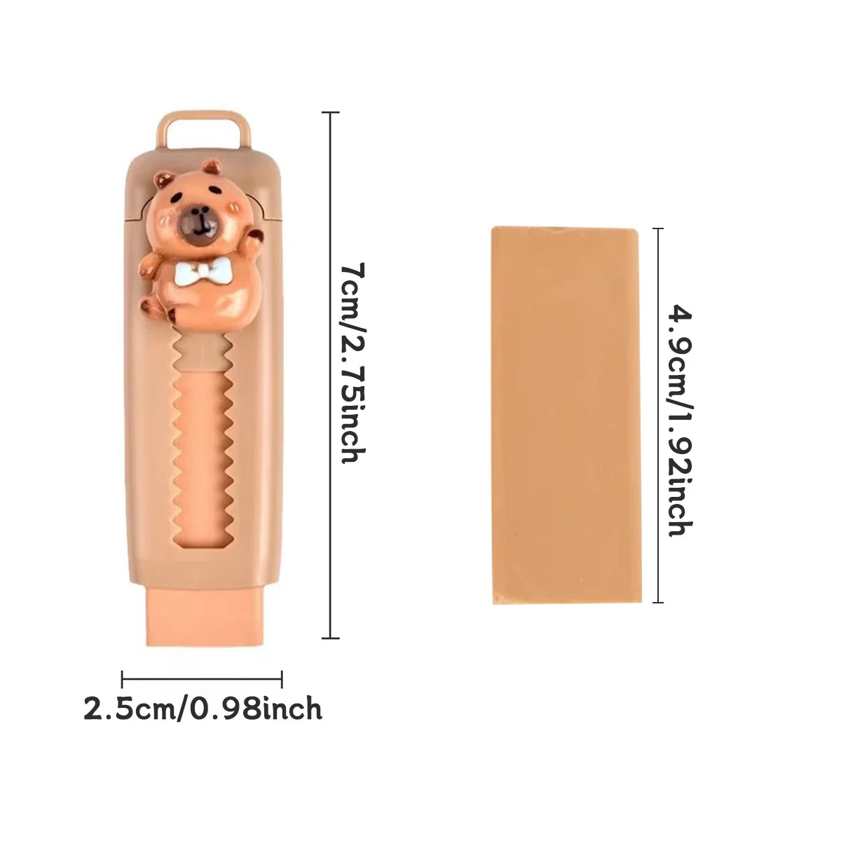 Kapibala push-pull eraser, suitable for drawing and design, office culture and educational supplies