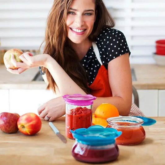 Silicone Stretch Lids Set Silicone Petal-Shaped Fresh-Keeping Bowl Lids Round Petal-Shaped Elastic Food Container Lids For