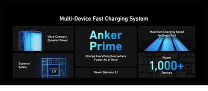Prime Power Bank 27650mAh 3-Port 140W Max Portable Charger Battery Portable Power Bank Large Capacity 250W for Laptop