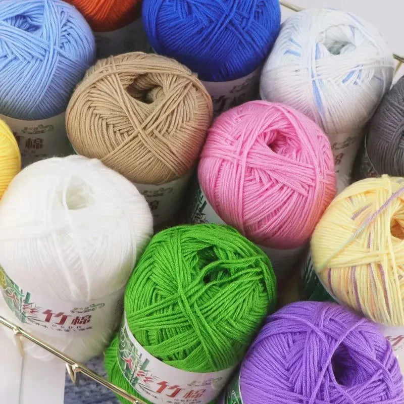 Tiansi Bamboo Cotton Yarn Bamboo Charcoal Cotton Hook Needle Thread Cotton Nitrile Woven Yarn DIY Weaving Material