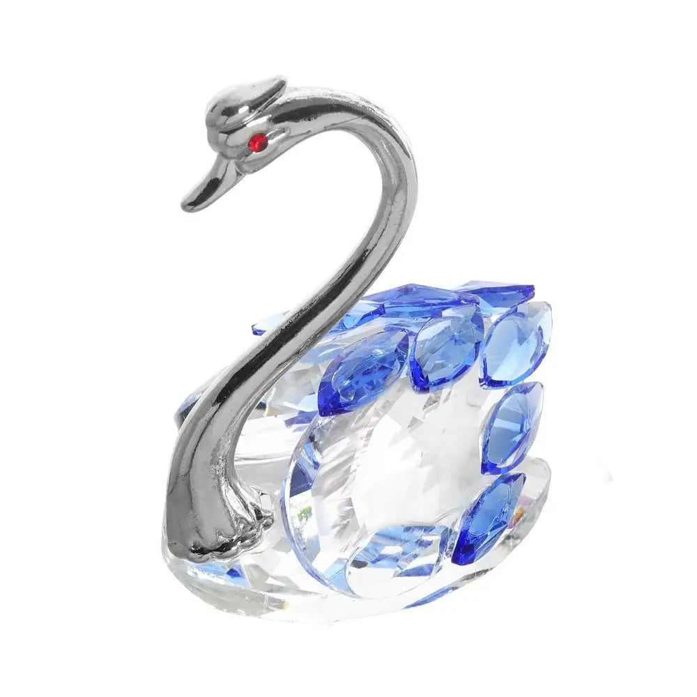 Beautiful Glass Home Decoration, Cute Swan Statue, Home Decoration, Dining Table Family Collection Gift, Home Crystal Decoration