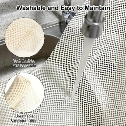 Foam PVC Anti Slip Pad Shelf Liner Non Slip Rug Pads Can Cut Thick Padding Prevents Sliding For Sofa Carpet Kitchen Cabinets