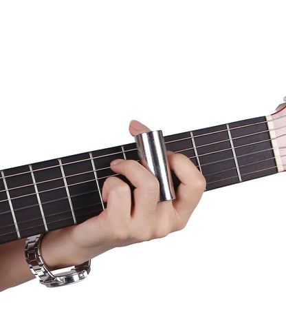 Guitar Slide, Set of 1 Acrylic Slide, 1 Steel Slide and 1 Brass Guitar Slide, Bonus 6 Pcs Guitar Picks, and 4 Finger Picks