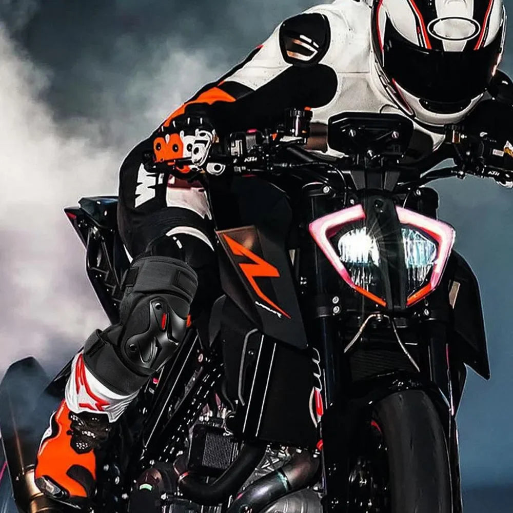 1Pair Knee Brace Elbow Protection Pads Shock Absorption Keep Warm Motorcycle Knee Elbow Pads Safety Protector for Outdoor Sports