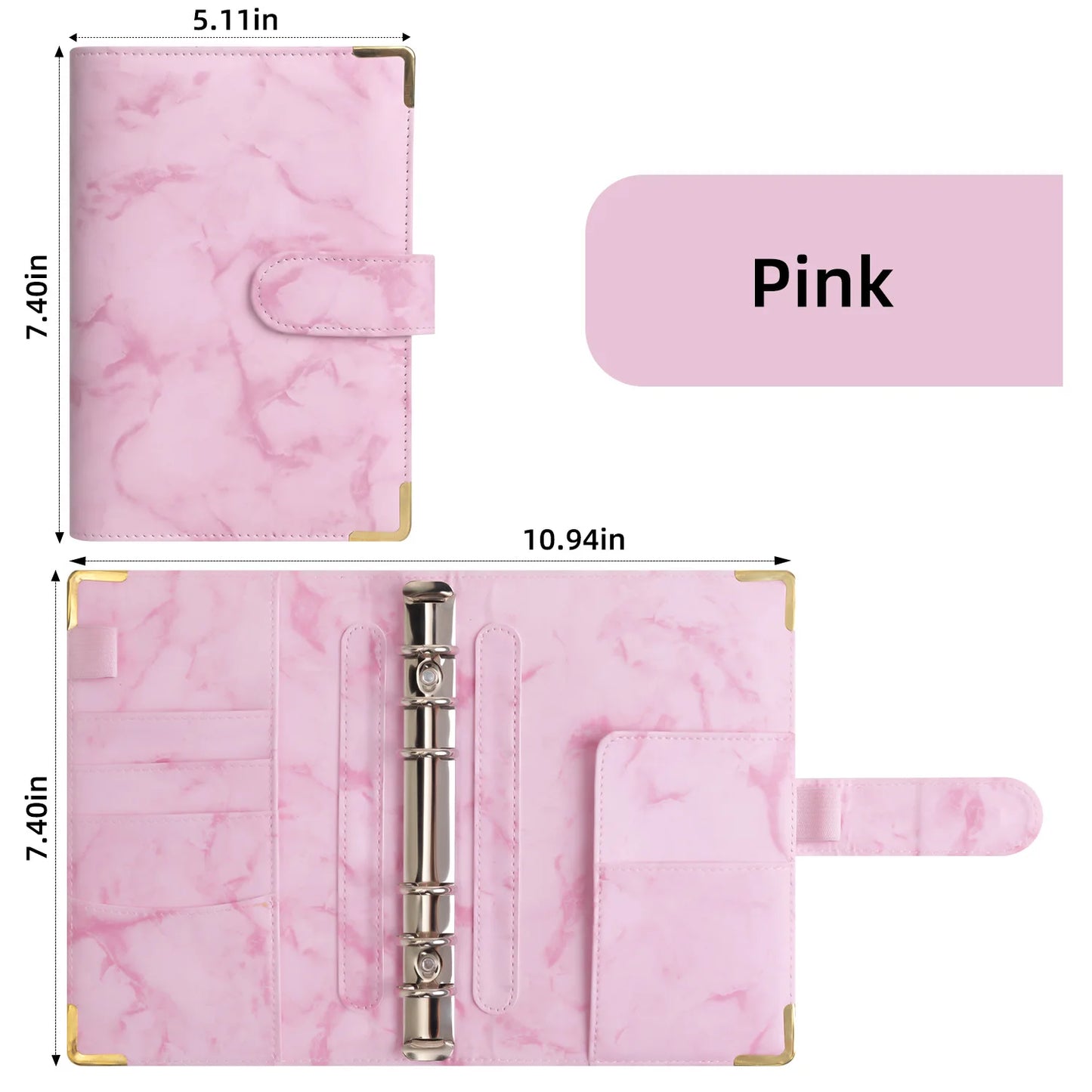 A6 Binder Cash Envelopes for Budgeting Money Organizer for Cash Money Envelopes for cash Leather A6 Binder with zipper