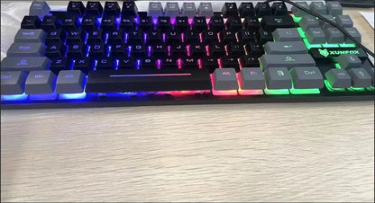 Keyboard 87 Keys 80% Layout Spanish Russian Korean Arabic Gaming Keyboard USB Wired RGB Light Float Keycap Ergonomics Design K10