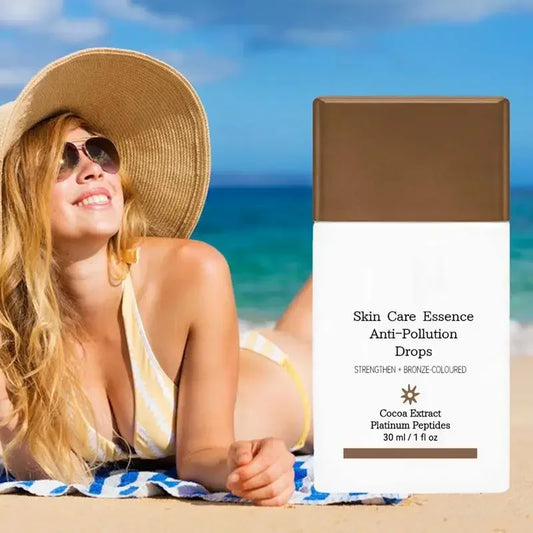 30ml Fake Tan Peptide Serums Liquid Dark Self Tanning Serum Self Tanning Essence Bronzer Drops Face Self Tanner Drops