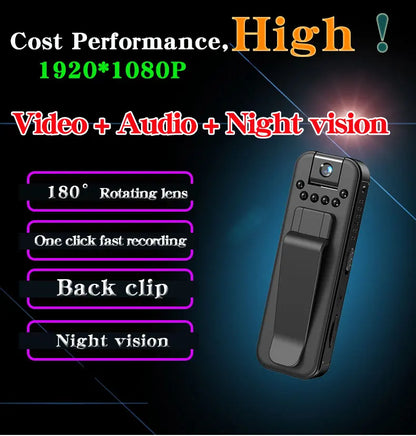 WIth Wifi 1080P Body Mini Camera Portable Small Digital Video Recorder Police BodyCam Infrared Night Vision Miniature Camcorder
