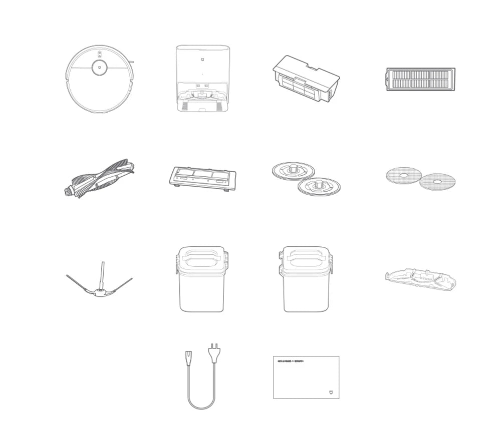 XIAOMI MIJIA Self Robot Vacuum Cleaners Mop 2 Smart Home Sweeping High Speed Rotary Scrubbing 5000PA Cyclone Suction LDS Laser