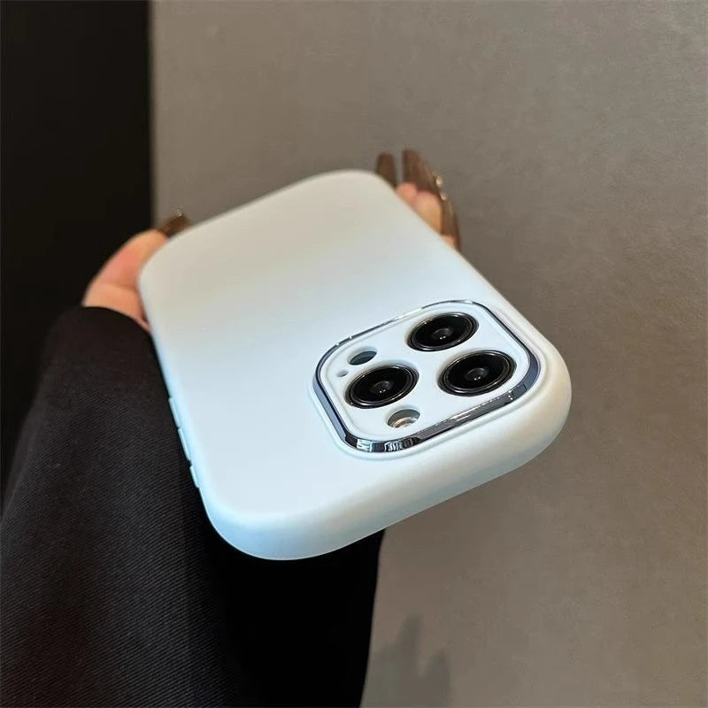 Cute Soft Silicone Candy Color Phone Case For iPhone 11 12 13 14 15 16 Pro Max Plus Shockproof Bumper Back Cases Cover