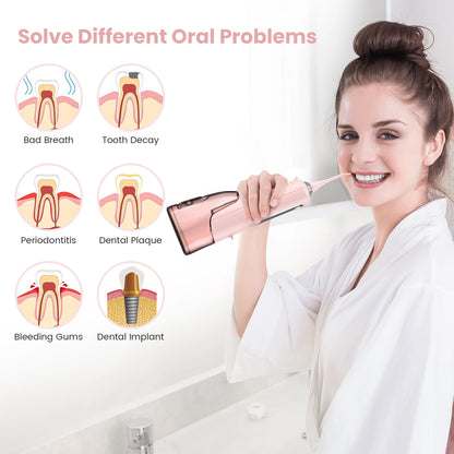 SEJOY Water Flosser for Teeth Irrigator Teeth Whitening Tool Portable Water Pick Personal Care Appliances Dental Teeth Cleaner