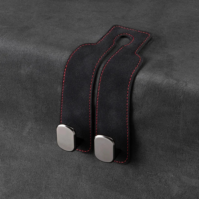 Car Seat Back Hook Suede Double-Headed Rear Storage Storage Small Hook Car Interior Decoration Supplies