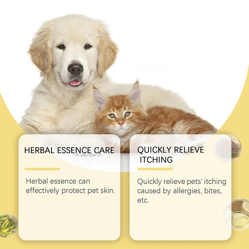 50ml Pet Skin Care Spray New Effectively Relieves Pet Skin Discomfort Spray Pet External Care Spray 1/2pcs ﻿