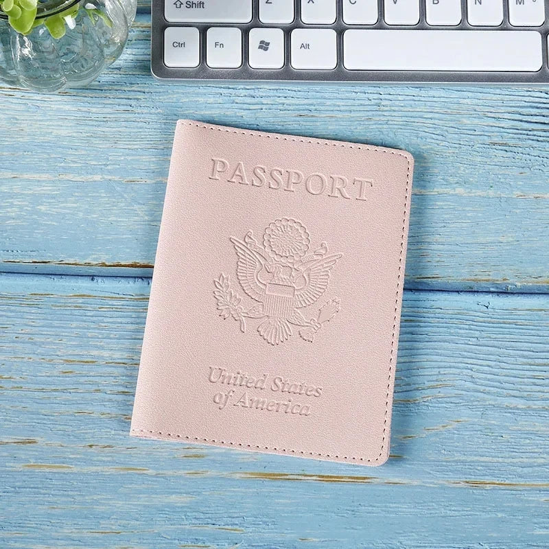 Passport Holder Cover Wallet Travel Essentials RFID Blocking Leather Card Case International Travel Must Haves Travel Accessorie