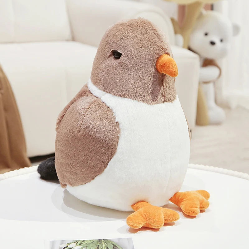 Simulated Round Chubby Pigeon Plush Toys Cartoon Bird Peace Dove Dolls Stuffed Home Decratied Ornaments Gifts for Kids Girls