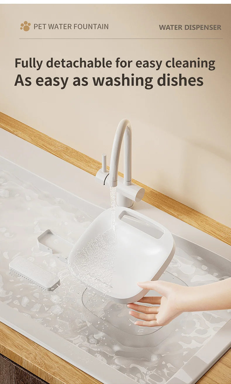 3L/101.45oz Automatic Cat Water Fountain Large Capacity Pet Dog Water Dispenser Circulating Filter Mute Pet Fountain Feeder