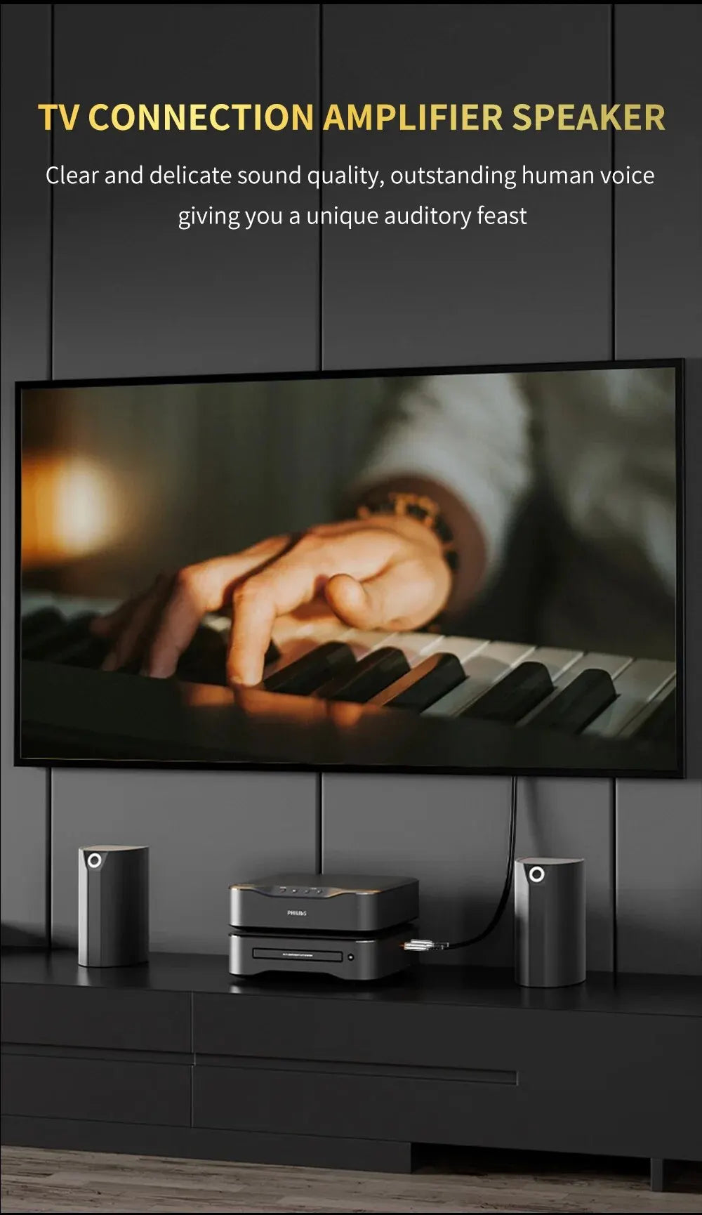 YYTCG 6.35mm Audio Line Cable Stereo Jack Male to 2 RCA Male Cable for PC DVD TV VCR MP3 Speakers Video Audio Cable Cord 1.5m 2m