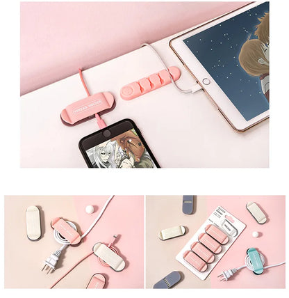 MOHAMM 1 Piece Cute Cable Organizers Holder Clips for Desktop Cord Organizers Management Office Home