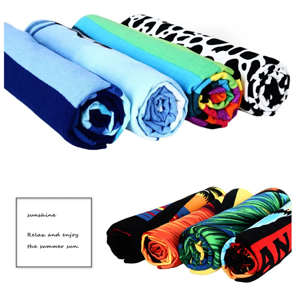 Custom Photo 3D Bath Beach Towel Funny Picture Customization Microfiber Outdoor Swimming Gifts Hotel Logo Bulk Orders Wholesale