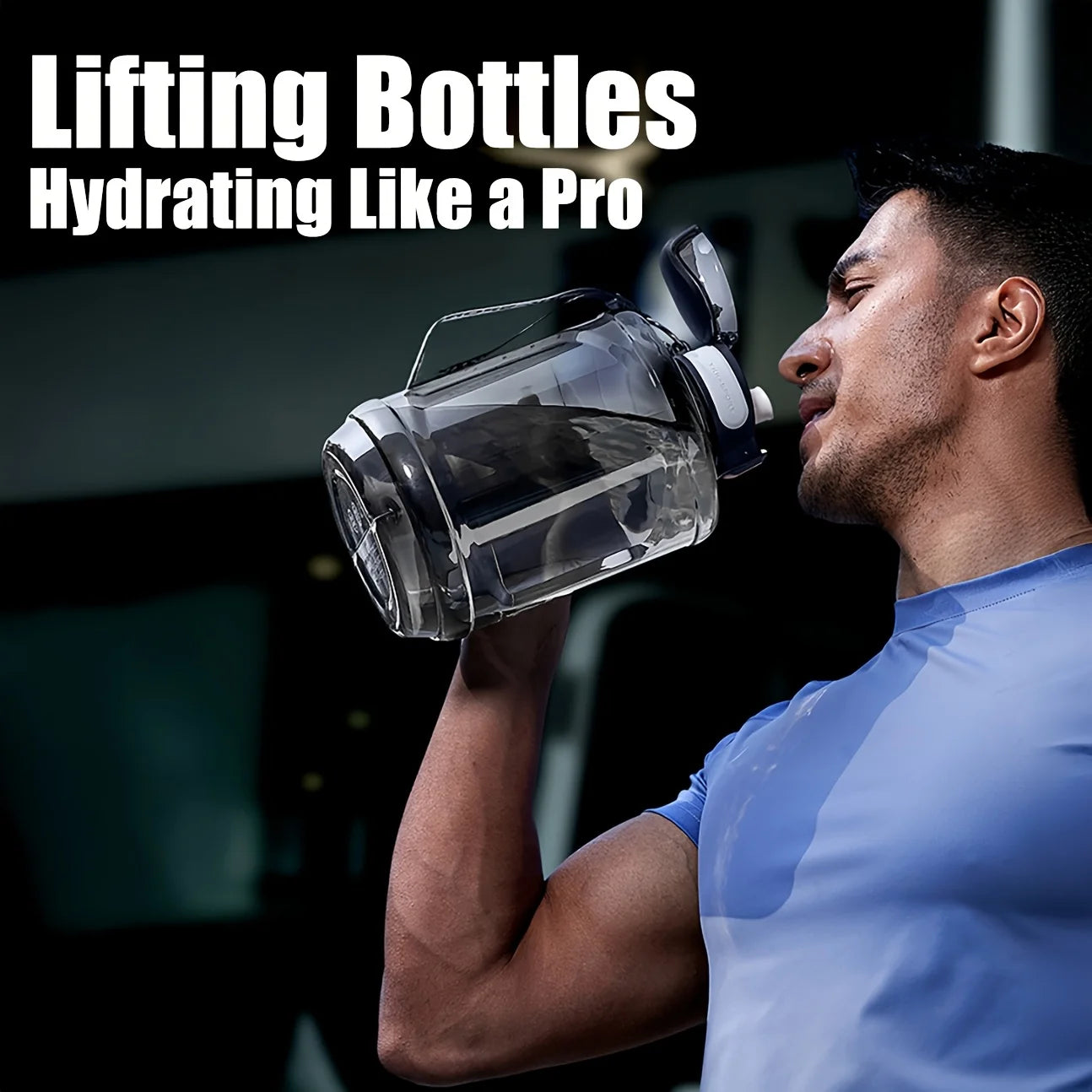 1800Ml Large Sports Plastic Water Bottle with Straw Lid Lock for Hydration, Gym Workouts, Outdoor Fitness, Travel, Camping