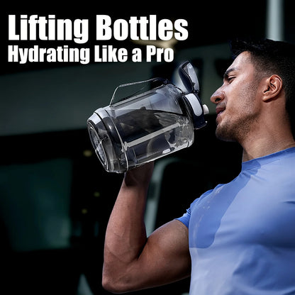 1800Ml Large Sports Plastic Water Bottle with Straw Lid Lock for Hydration, Gym Workouts, Outdoor Fitness, Travel, Camping