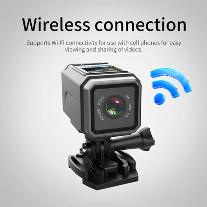 4K Ultra HD WiFi Camera/Mini Outdoor Sports Camera/Motorcycle Camera/Bicycle Riding Camera/Wearable Helmet Camera