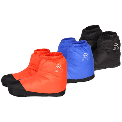 Waterproof Warm Down Slipper Boots Lightweight Duck Down lining Down Socks Stuffed Booties Down Feet Covers