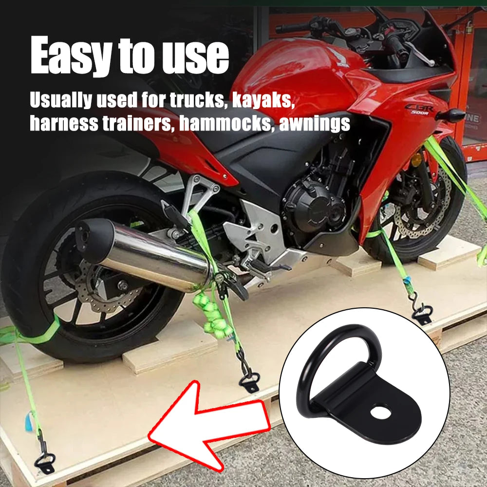 10/20pcs Stainless Steel D Shape Pull Hook Tie Down Anchor Ring Iron Cargo Tie Down Ring for Truck Trailers RV Boats Accessories