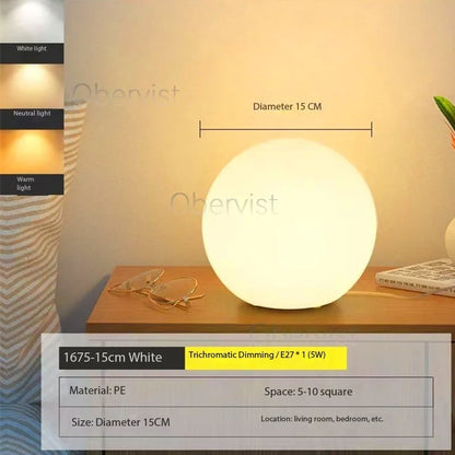 Decorative Ball Table Lamp Bedside Nightlight Girls Ins Gift Atmosphere Lamp Romantic Warm Children's Room Desk Bedroom Floor La