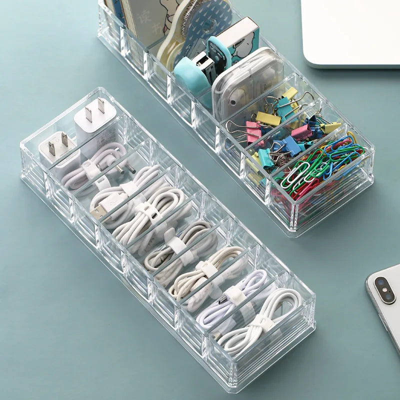 Cable Storage Box Dustproof Power Cable Storage  Wire Manager  Desktop Charging Cable Collect Box