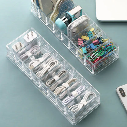 Cable Storage Box Dustproof Power Cable Storage  Wire Manager  Desktop Charging Cable Collect Box