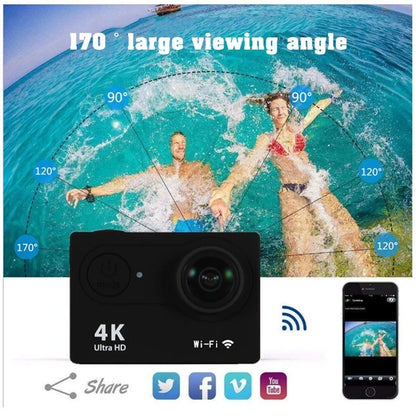 4k HD Mini Action Camera WiFi Remote Control Sport Camera Underwater Waterproof Video Recording Cameras Action Video Cameras