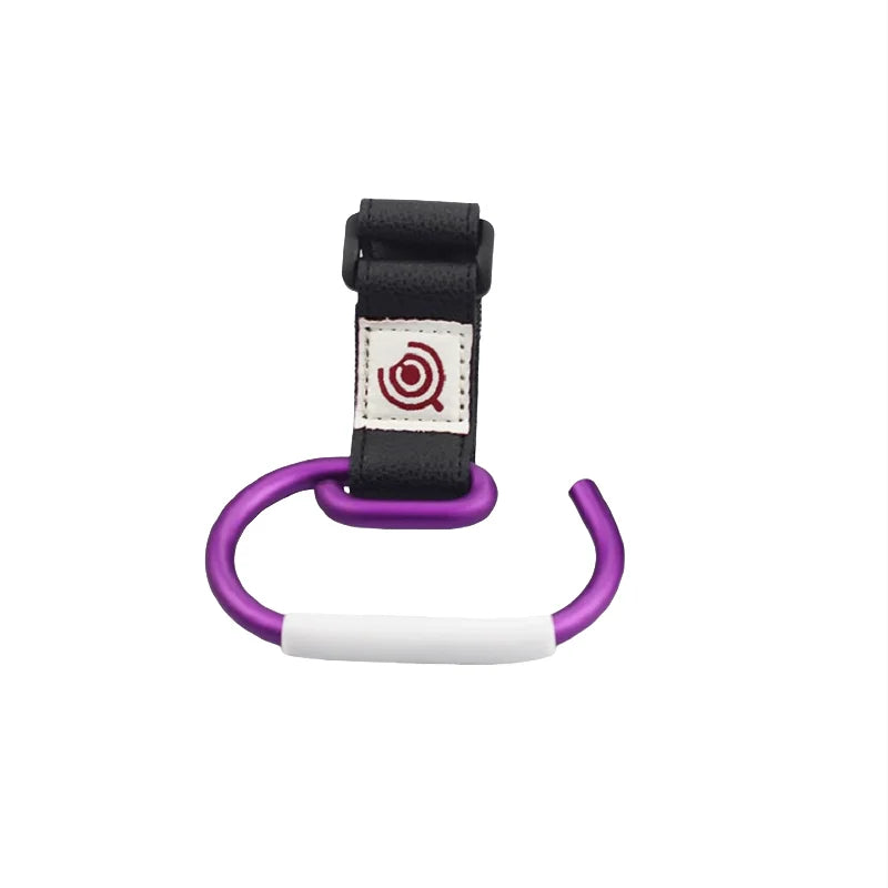 Diaper Bag Hanger PU Baby Bag Stroller Hook Pram 360° Rotatable Cart Organizer Clips Portable Hook Stroller Hanger Accessories