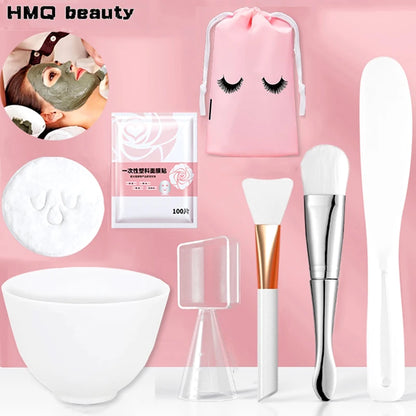 Face Skin Care Tool Set Silicone Facial Mask Brushes Beauty Salon Bowl Spoon Mask Mud Film Brush Skin Care DIY Beauty Tools